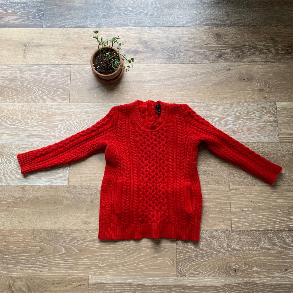 J. Crew | Swing Sweater Pockets + 3Button Back M/L